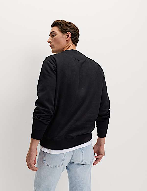 סווטשירט מבד עשיר בכותנה עם כיתוב New York רקום - IL