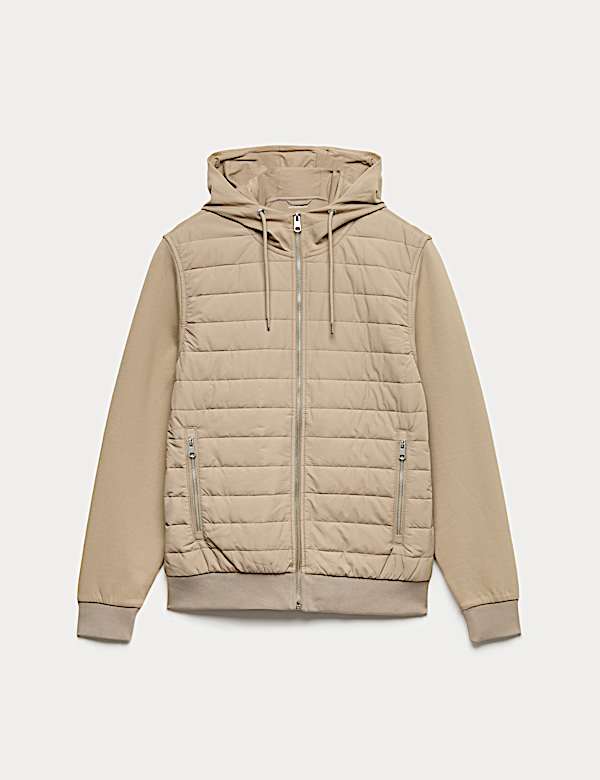 Cotton Rich Zip Up Hooded Jacket with Stormwear&trade;