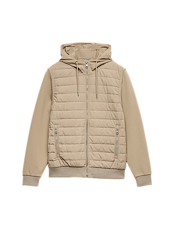 Cotton Rich Zip Up Hooded Jacket with Stormwear&trade;