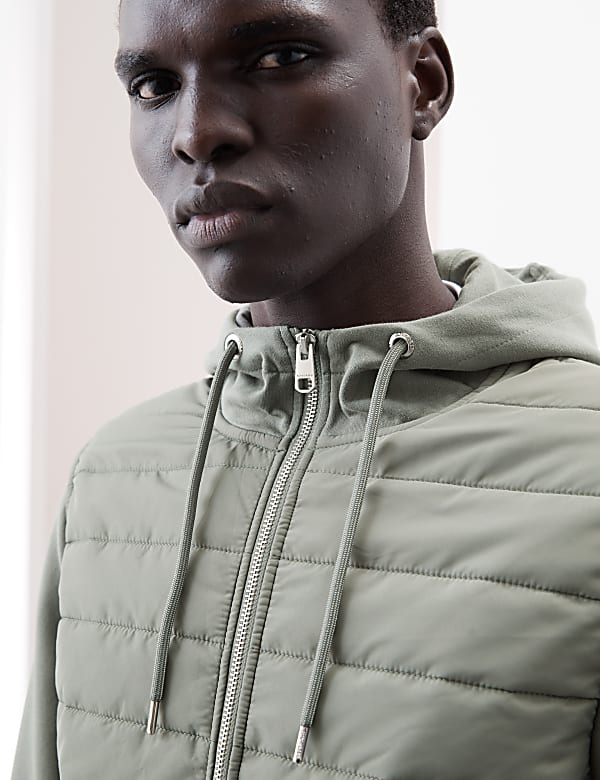 Cotton Rich Zip Up Hooded Jacket with Stormwear™
