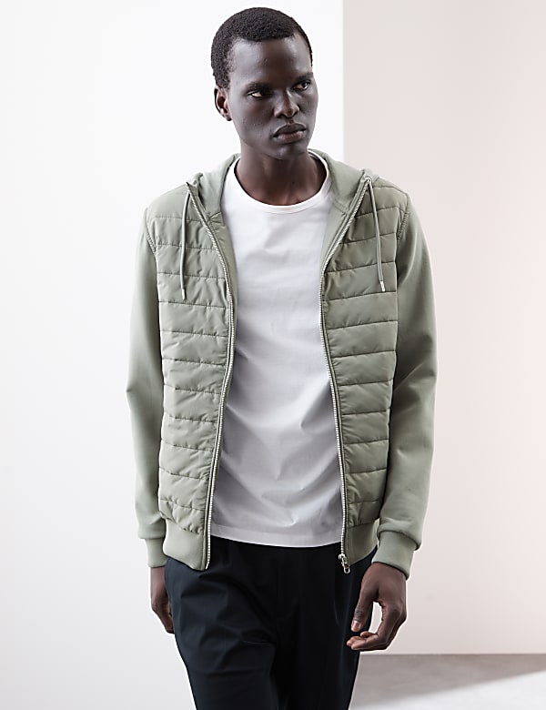 Cotton Rich Zip Up Hooded Jacket with Stormwear™