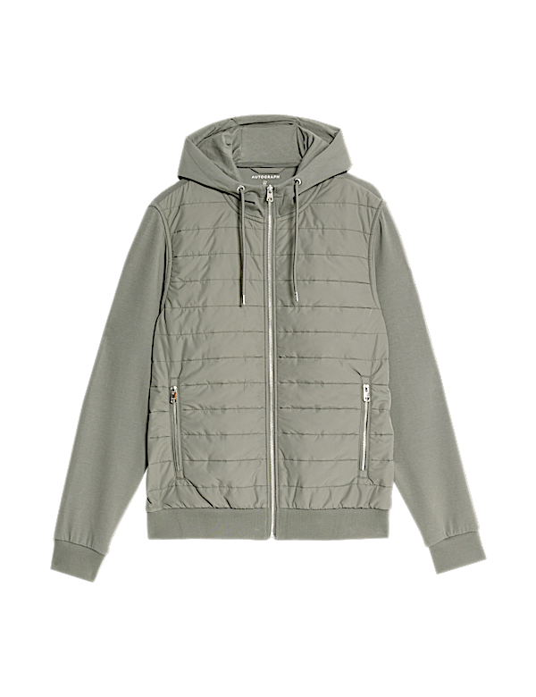 Cotton Rich Zip Up Hooded Jacket with Stormwear™