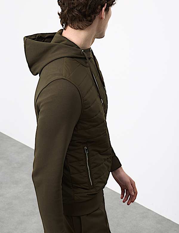 Cotton Rich Zip Up Hooded Jacket with Stormwear&trade; - US