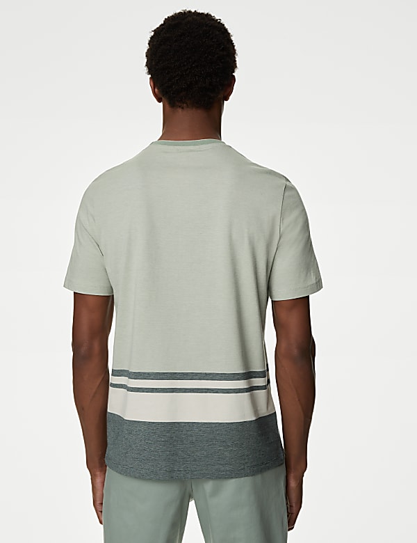 Pure Cotton Striped T-Shirt