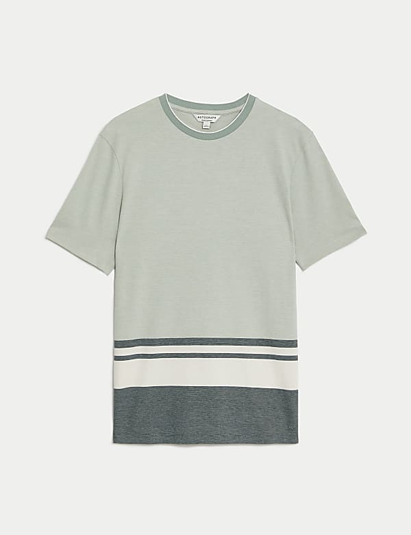 Pure Cotton Striped T-Shirt - HR