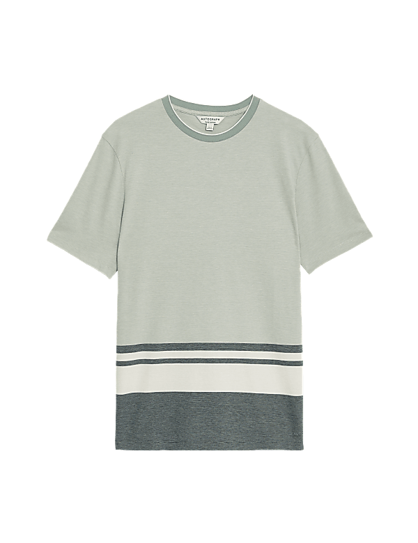 Pure Cotton Striped T-Shirt