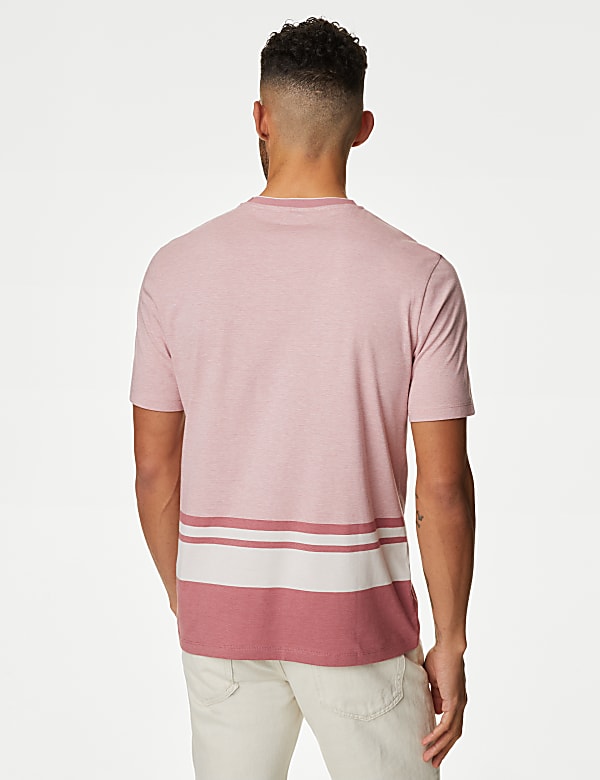 Pure Cotton Striped T-Shirt