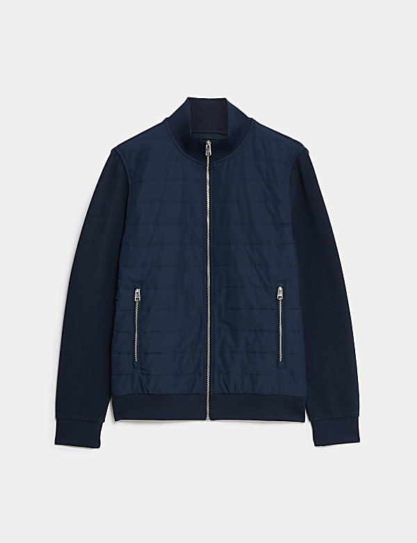 Cotton Rich Zip Up Quilted Jacket - MV