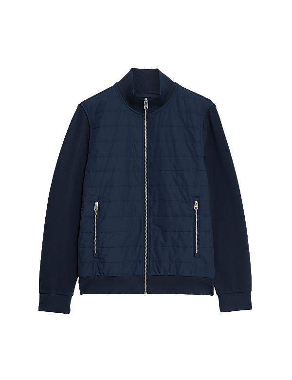 Cotton Rich Zip Up Quilted Jacket