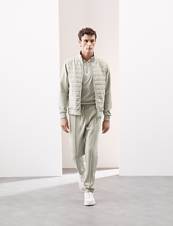 Cotton Rich Zip Up Quilted Jacket