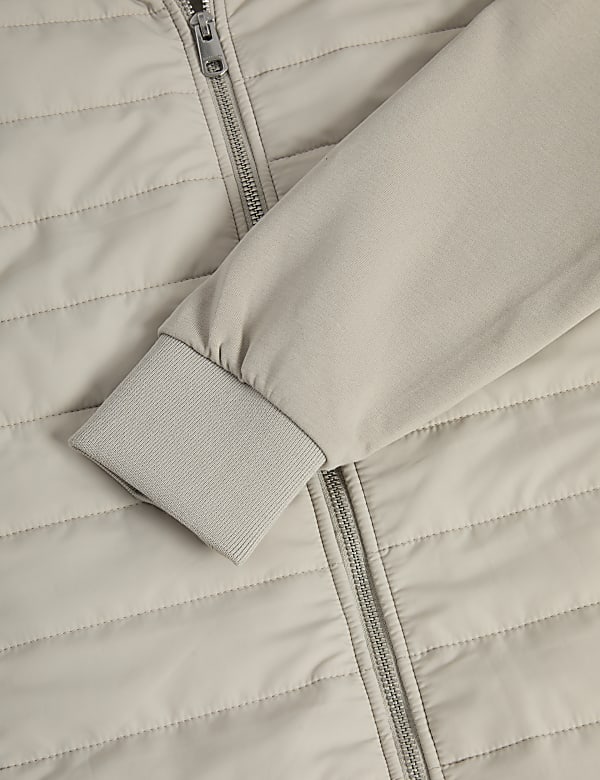 Cotton Rich Zip Up Quilted Jacket