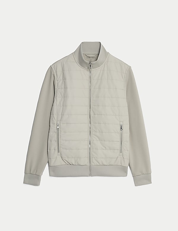 Cotton Rich Zip Up Quilted Jacket - EE