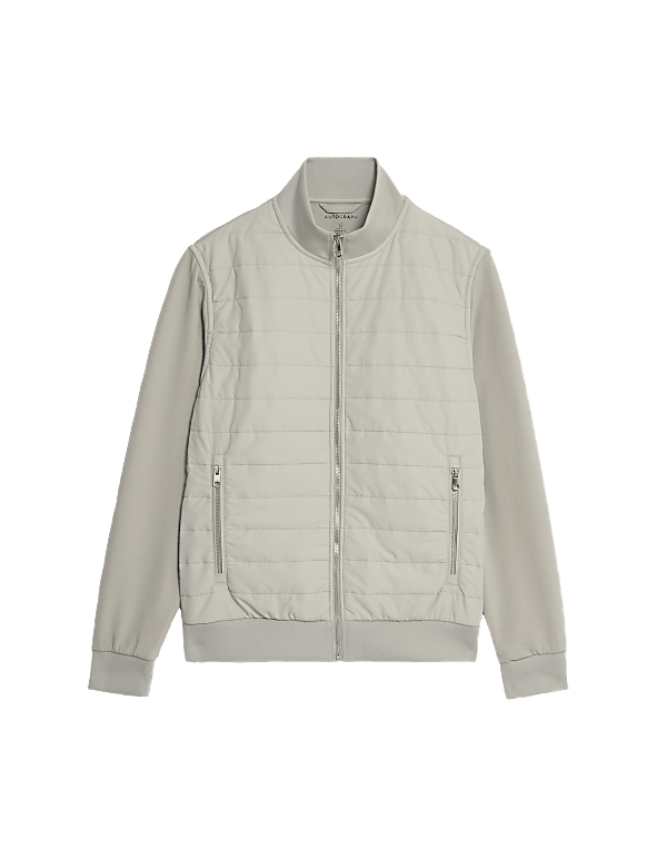 Cotton Rich Zip Up Quilted Jacket