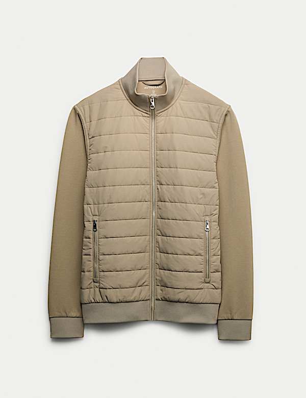 Cotton Rich Zip Up Quilted Jacket