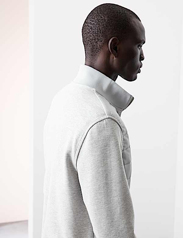 Cotton Rich Zip Up Quilted Jacket - US