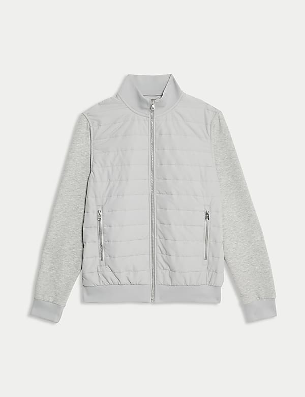Cotton Rich Zip Up Quilted Jacket - US