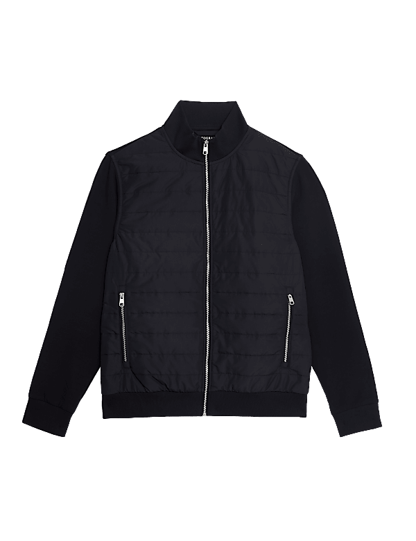 Cotton Rich Zip Up Quilted Jacket