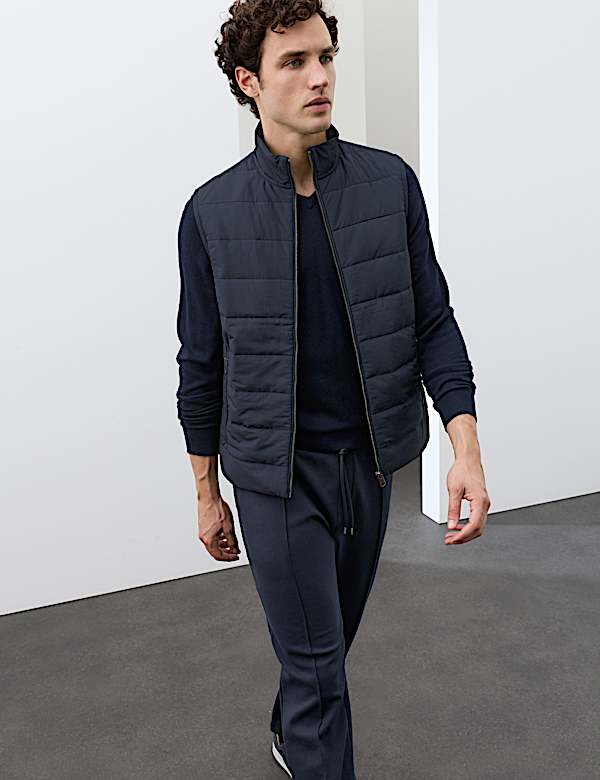 Regular Fit Cotton Rich Hybrid Gilet