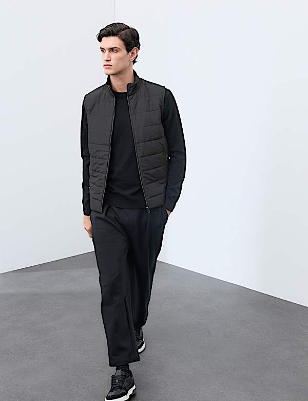Regular Fit Cotton Rich Hybrid Gilet