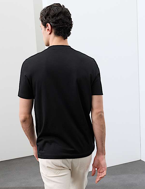 Pure Supima Cotton High Neck T-Shirt - BN