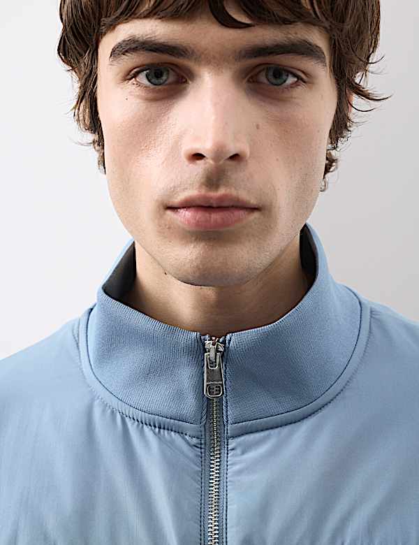 Cotton Rich Zip Up Pocket Jacket - GR