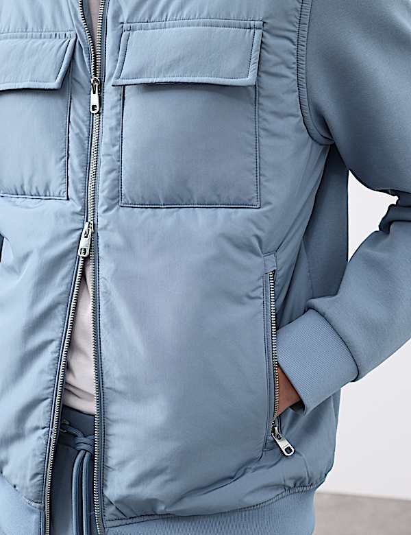 Cotton Rich Zip Up Pocket Jacket - GR