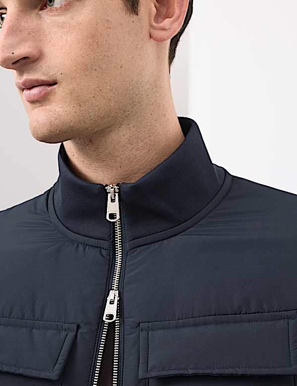 Cotton Rich Zip Up Pocket Jacket