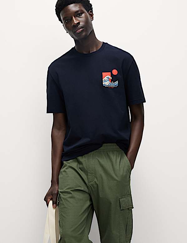 Pure Cotton Japanese Graphic T-Shirt - NL