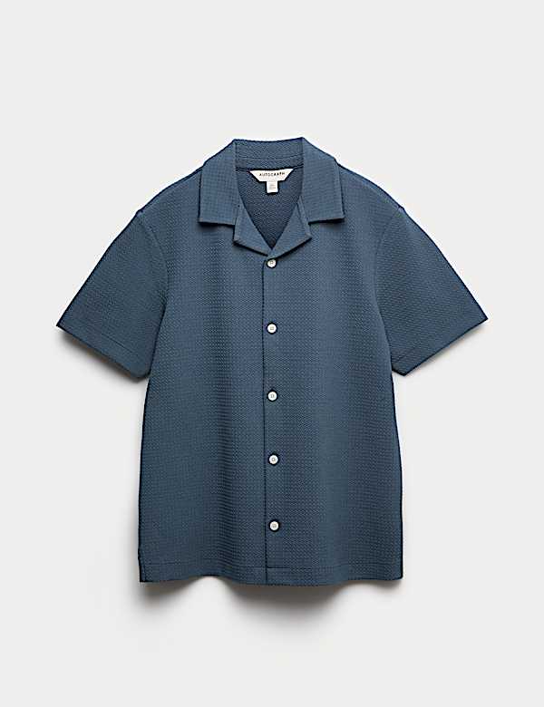 Regular Fit Cotton Blend Textured Shirt - AL