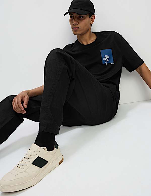 Pure Cotton Botanical Graphic T-Shirt - DE