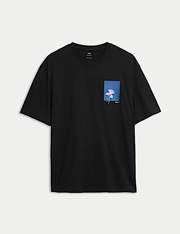 Pure Cotton Botanical Graphic T-Shirt - DE