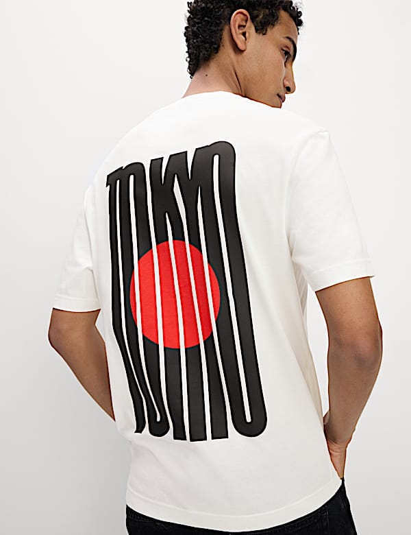T-shirt 100 % coton à imprimé Tokyo - LU
