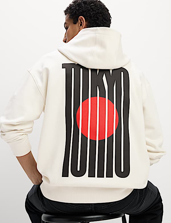 Cotton Rich Tokyo Graphic Hoodie - HR