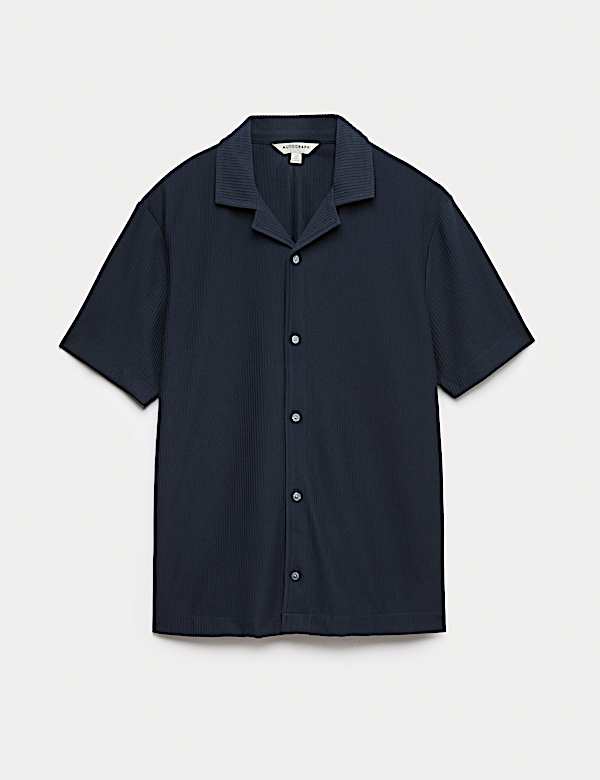 Regular Fit Textured Short Sleeve Shirt - AT
