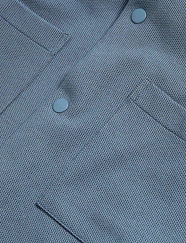 Cotton Blend Short Sleeve Over Shirt
