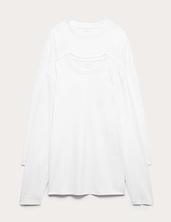 Koszulki z długim rękawem 100% bawełny, 2 szt. - PL