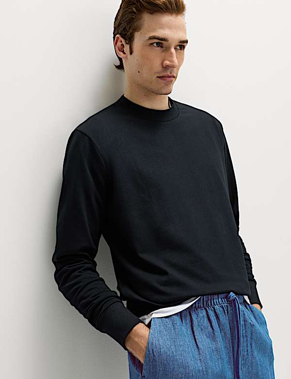 2 Pack Cotton Rich Crew Neck Sweatshirts - DK