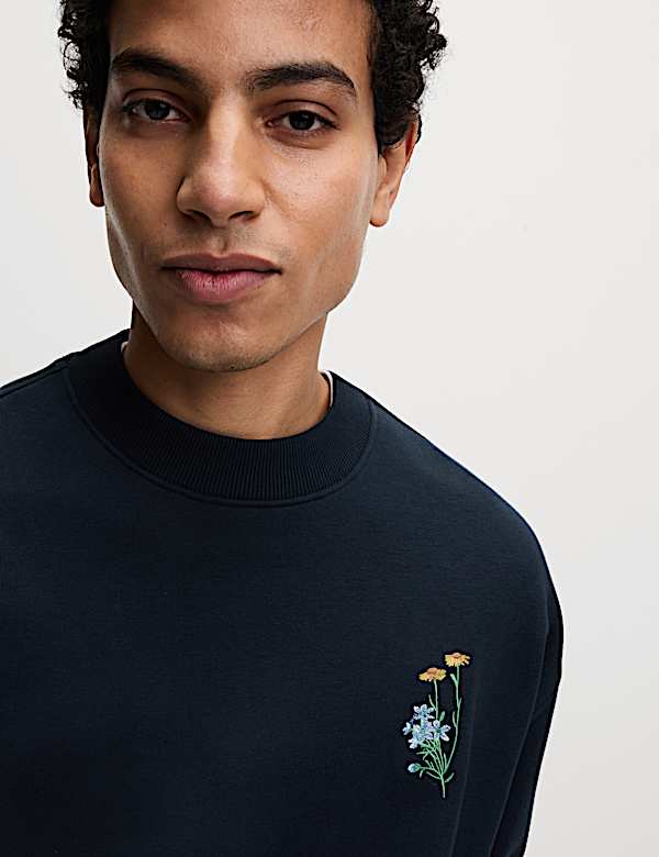 Pure Cotton Embroidered Sweatshirt - NL