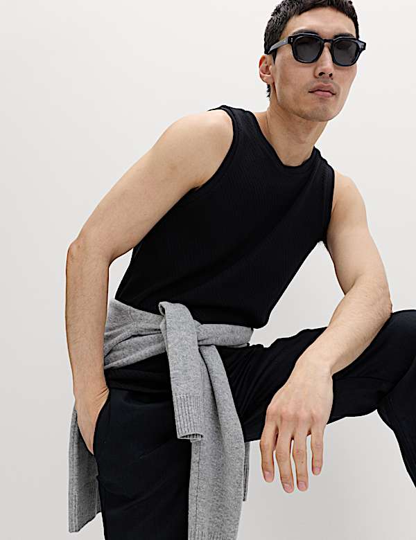 Cotton Rich Knitted Vest - SK