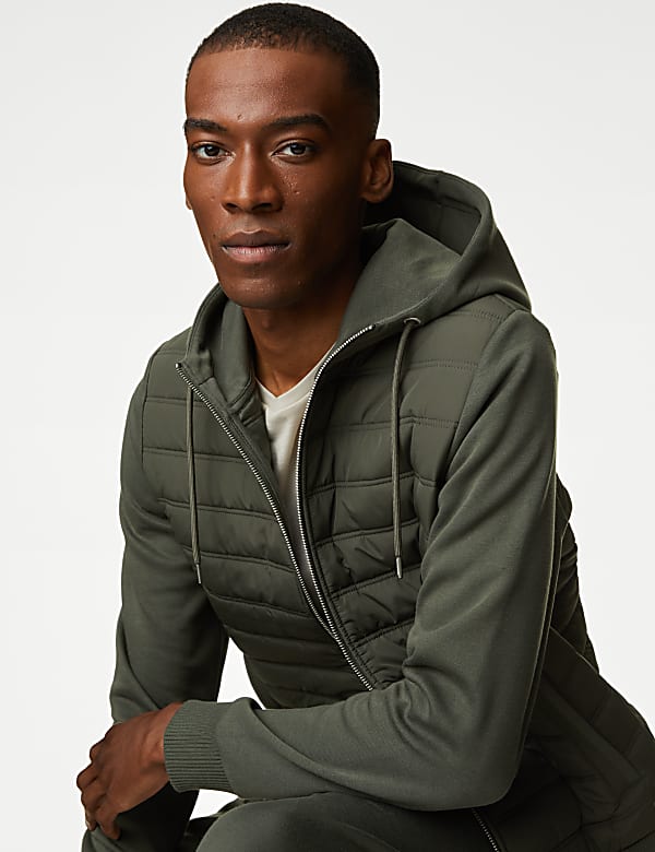 Buy Quilted Hoodie at Marks Spencer