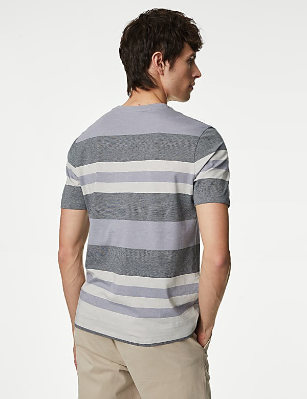 Pure Cotton Striped T-Shirt