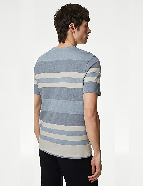 Pure Cotton Striped T-Shirt