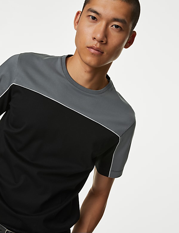Pure Supima® CottonColour Block T-Shirt