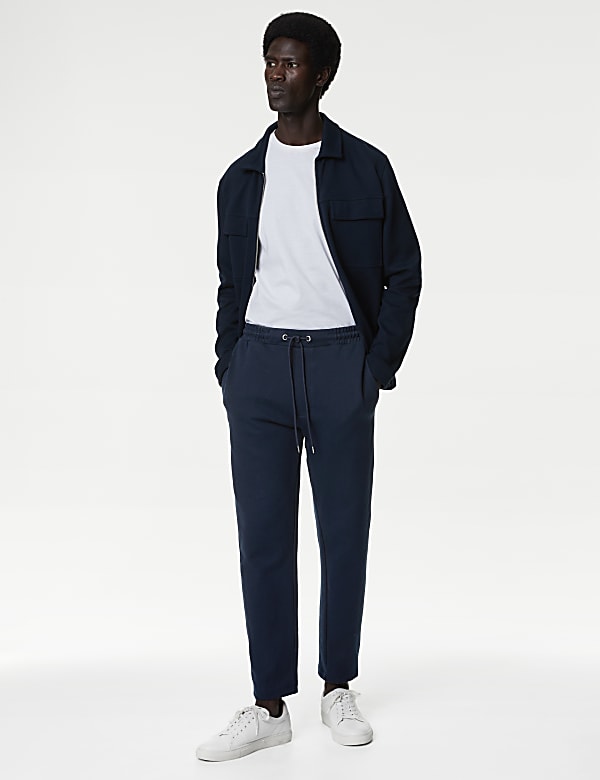Cotton Rich Straight Leg Textured Joggers