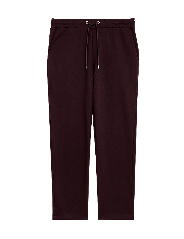 Cotton Rich Straight Leg Textured Joggers