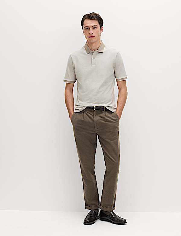 2 Pack Cotton Rich Tipped Polo Shirts - VN