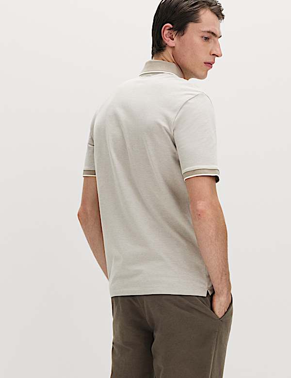 2 Pack Cotton Rich Tipped Polo Shirts - VN