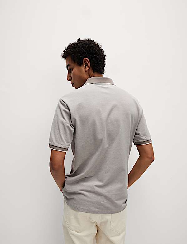 2pk Cotton Rich Tipped Polo Shirts - JO