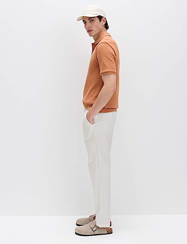 Polo de punto texturizado de algod&oacute;n - US