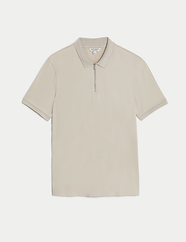 Pure Supima® Cotton Half Zip Polo Shirt - JP